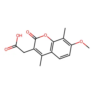2-(7-methoxy-4,8-dimethyl-2-oxo-2H-chromen-3-yl)acetic acid structure