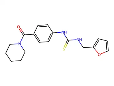 1-(Furan-2-ylmethyl)-3-[4-(piperidine-1-carbonyl)phenyl]thiourea structure