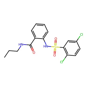 2-[(2,5-dichlorophenyl)sulfonylamino]-N-propylbenzamide structure