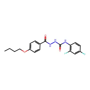 1-[(4-Butoxybenzoyl)amino]-3-(2,4-difluorophenyl)urea structure