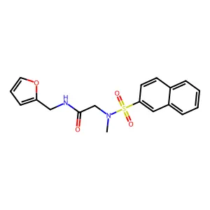 N-(furan-2-ylmethyl)-2-[methyl(naphthalen-2-ylsulfonyl)amino]acetamide structure