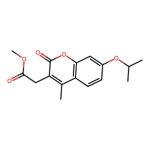methyl (7-isopropoxy-4-methyl-2-oxo-2H-chromen-3-yl)acetate structure