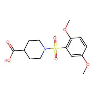 1-[(2,5-Dimethoxyphenyl)sulfonyl]piperidine-4-carboxylic acid structure