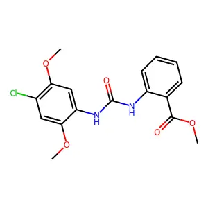 Methyl 2-{[(4-chloro-2,5-dimethoxyphenyl)carbamoyl]amino}benzoate structure