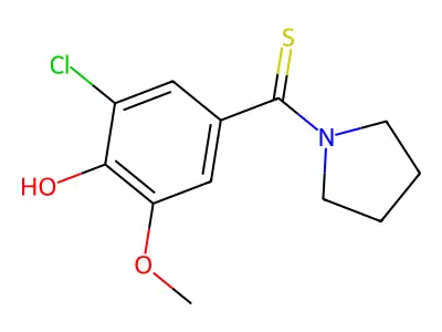 (3-Chloro-4-hydroxy-5-methoxyphenyl)(pyrrolidin-1-yl)methanethione structure