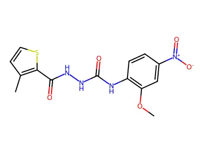 1-(2-Methoxy-4-nitrophenyl)-3-[(3-methylthiophene-2-carbonyl)amino]urea structure