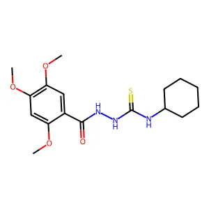 1-Cyclohexyl-3-[(2,4,5-trimethoxybenzoyl)amino]thiourea structure