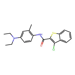 3-chloro-N-[4-(diethylamino)-2-methylphenyl]-1-benzothiophene-2-carboxamide structure