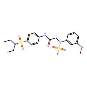 N-[4-(diethylsulfamoyl)phenyl]-2-(3-methoxy-N-methylsulfonylanilino)acetamide structure