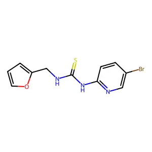 1-(5-Bromopyridin-2-yl)-3-(furan-2-ylmethyl)thiourea structure