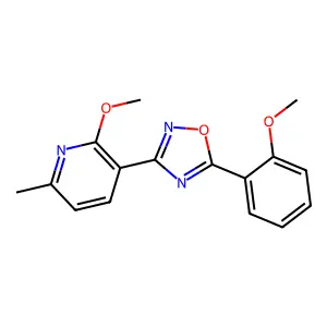 3-(2-Methoxy-6-methyl-3-pyridinyl)-5-(2-methoxyphenyl)-1,2,4-oxadiazole structure