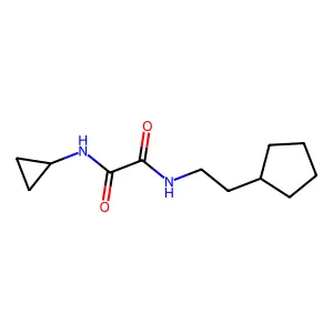 N-(2-cyclopentylethyl)-N'-cyclopropylethanediamide structure