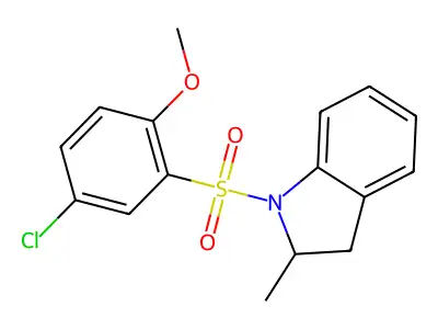 1-[(5-Chloro-2-methoxyphenyl)sulfonyl]-2-methylindoline structure