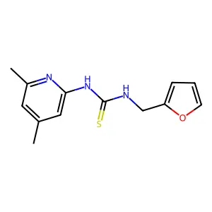 1-(4,6-Dimethylpyridin-2-yl)-3-(furan-2-ylmethyl)thiourea structure