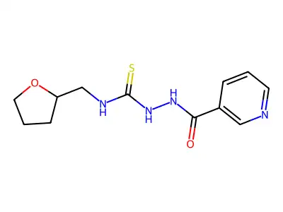 1-(Oxolan-2-ylmethyl)-3-(pyridine-3-carbonylamino)thiourea structure