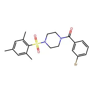 1-(3-Bromobenzoyl)-4-(mesitylsulfonyl)piperazine structure