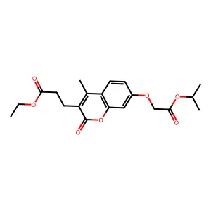 ethyl 3-[7-(2-isopropoxy-2-oxoethoxy)-4-methyl-2-oxo-2H-chromen-3-yl]propanoate structure