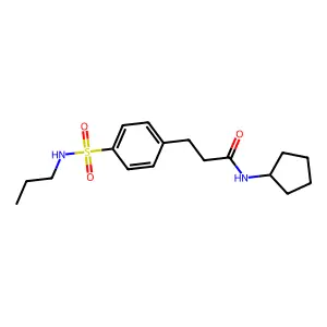 N-cyclopentyl-3-[4-(propylsulfamoyl)phenyl]propanamide structure
