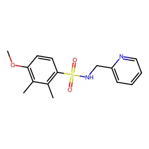 4-methoxy-2,3-dimethyl-N-(pyridin-2-ylmethyl)benzenesulfonamide structure
