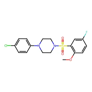 1-(4-Chlorophenyl)-4-(5-fluoro-2-methoxyphenyl)sulfonylpiperazine structure