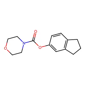 2,3-dihydro-1H-inden-5-yl morpholine-4-carboxylate structure