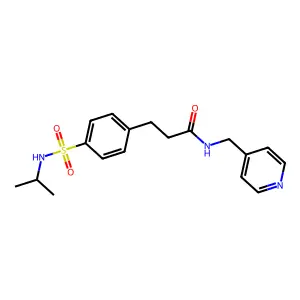 3-[4-(propan-2-ylsulfamoyl)phenyl]-N-(pyridin-4-ylmethyl)propanamide structure