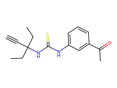 1-(3-Acetylphenyl)-3-(3-ethylpent-1-yn-3-yl)thiourea structure