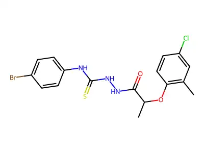 1-(4-Bromophenyl)-3-[2-(4-chloro-2-methylphenoxy)propanoylamino]thiourea structure