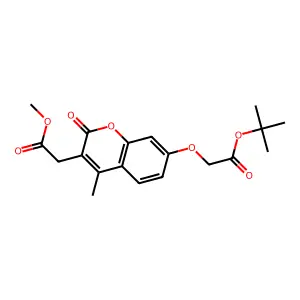 methyl [7-(2-tert-butoxy-2-oxoethoxy)-4-methyl-2-oxo-2H-chromen-3-yl]acetate structure