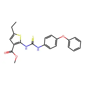 Methyl 5-ethyl-2-{[(4-phenoxyphenyl)carbamothioyl]amino}thiophene-3-carboxylate structure
