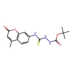 tert-butyl 2-((4-methyl-2-oxo-2H-chromen-7-yl)carbamothioyl)hydrazinecarboxylate structure
