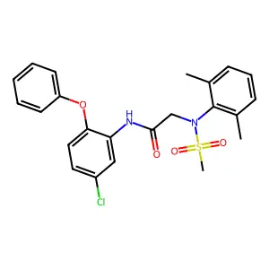 N-(5-chloro-2-phenoxyphenyl)-2-(2,6-dimethyl-N-methylsulfonylanilino)acetamide structure