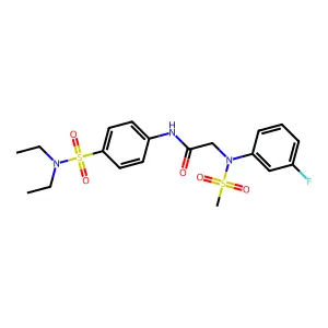 N-[4-(diethylsulfamoyl)phenyl]-2-(3-fluoro-N-methylsulfonylanilino)acetamide structure