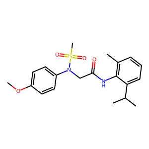 2-(4-methoxy-N-methylsulfonylanilino)-N-(2-methyl-6-propan-2-ylphenyl)acetamide structure