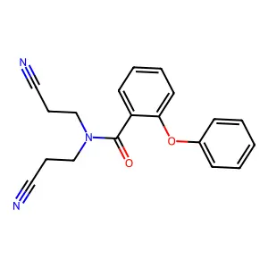 N,N-bis(2-cyanoethyl)-2-phenoxybenzamide structure