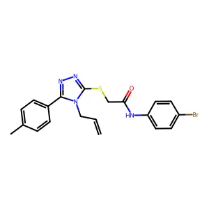 N-(4-bromophenyl)-2-{[5-(4-methylphenyl)-4-(prop-2-en-1-yl)-4H-1,2,4-triazol-3-yl]sulfanyl}acetamide structure