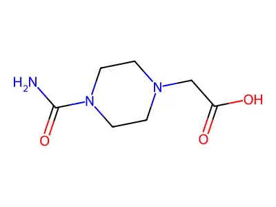 (4-Carbamoylpiperazin-1-yl)acetic acid structure