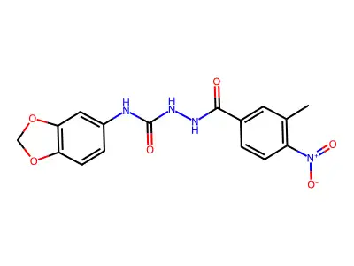 1-(1,3-Benzodioxol-5-yl)-3-[(3-methyl-4-nitrobenzoyl)amino]urea structure