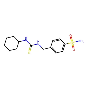 1-Cyclohexyl-3-[(4-sulfamoylphenyl)methyl]thiourea structure