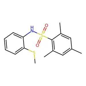 2,4,6-trimethyl-N-(2-methylsulfanylphenyl)benzenesulfonamide structure