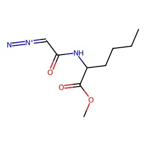 重氮乙酰-DL-正亮氨酸甲酯 structure