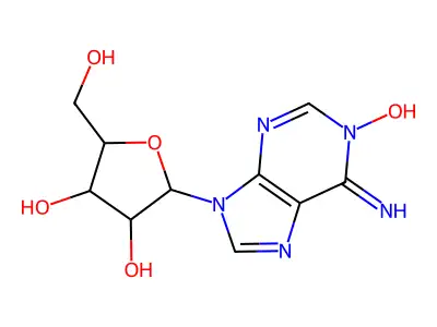 9-pentofuranosyl-9H-purin-6-amine 1-oxide structure