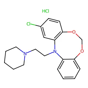 2-Chloro-12-(2-piperidinoethyl)dibenzo(d,g)-1,3,6-dioxazocine structure