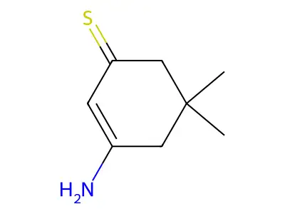 2-Cyclohexene-1-thione, 3-amino-5,5-dimethyl- structure