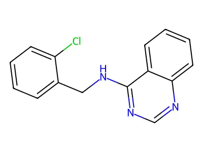 N-[(2-chlorophenyl)methyl]quinazolin-4-amine structure