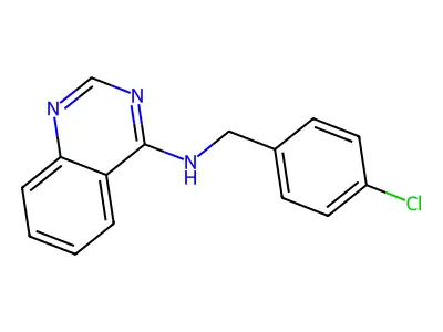 N-[(4-chlorophenyl)methyl]quinazolin-4-amine structure