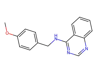 N-[(4-methoxyphenyl)methyl]quinazolin-4-amine structure