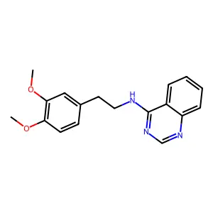 N-[2-(3,4-dimethoxyphenyl)ethyl]quinazolin-4-amine structure