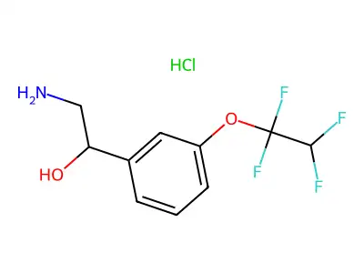 alpha-(Aminomethyl)-3-(1,1,2,2-tetrafluoroethoxy)benzenemethanol hydrochloride structure