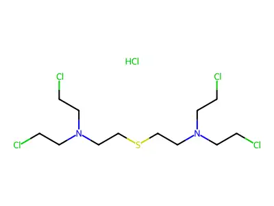 Sulfide, bis(2-bis(2-chloroethyl)amino)ethyl), hydrochloride structure